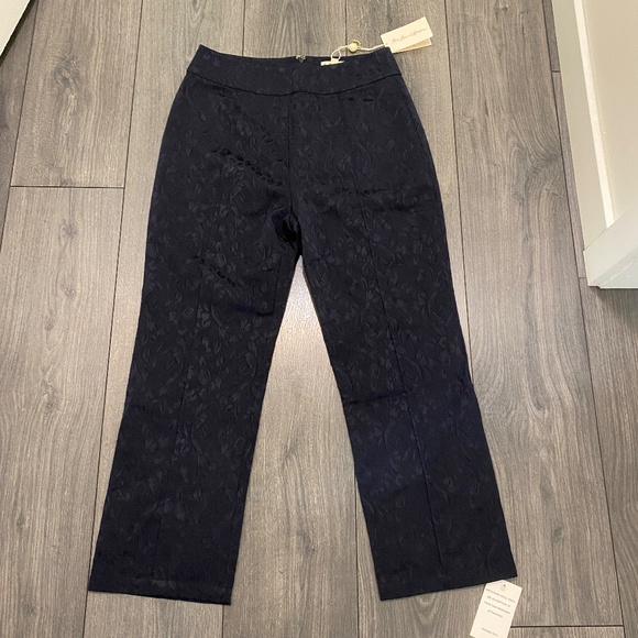 For Love & Lemons Luella Jacquard Cigarette Crop Pants Size L NWT - Picture 4 of 13